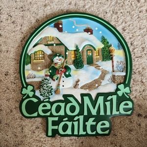Beautiful Resin door or wall sign 
Irish blessing phrase "Céad Míle Fáilte". 
.